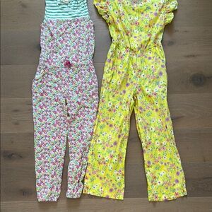 2 floral rompers - Mini Boden and Tea - size 10